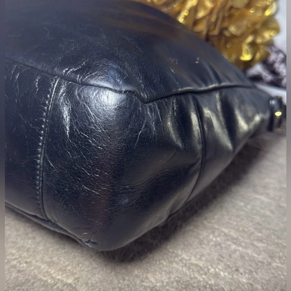 Tory Burch Black Leather Hobo Bag